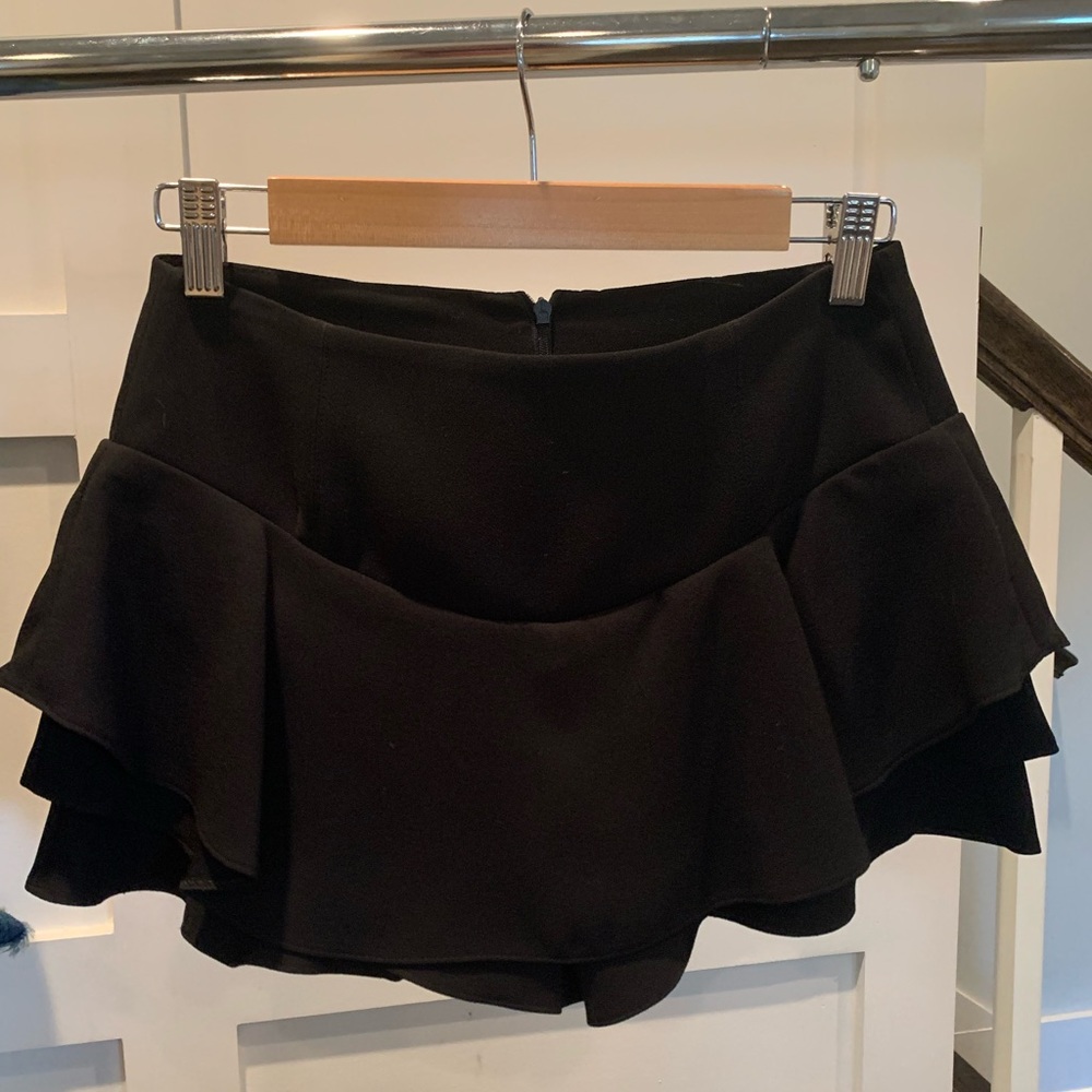 Zara Black Ruffle Skort